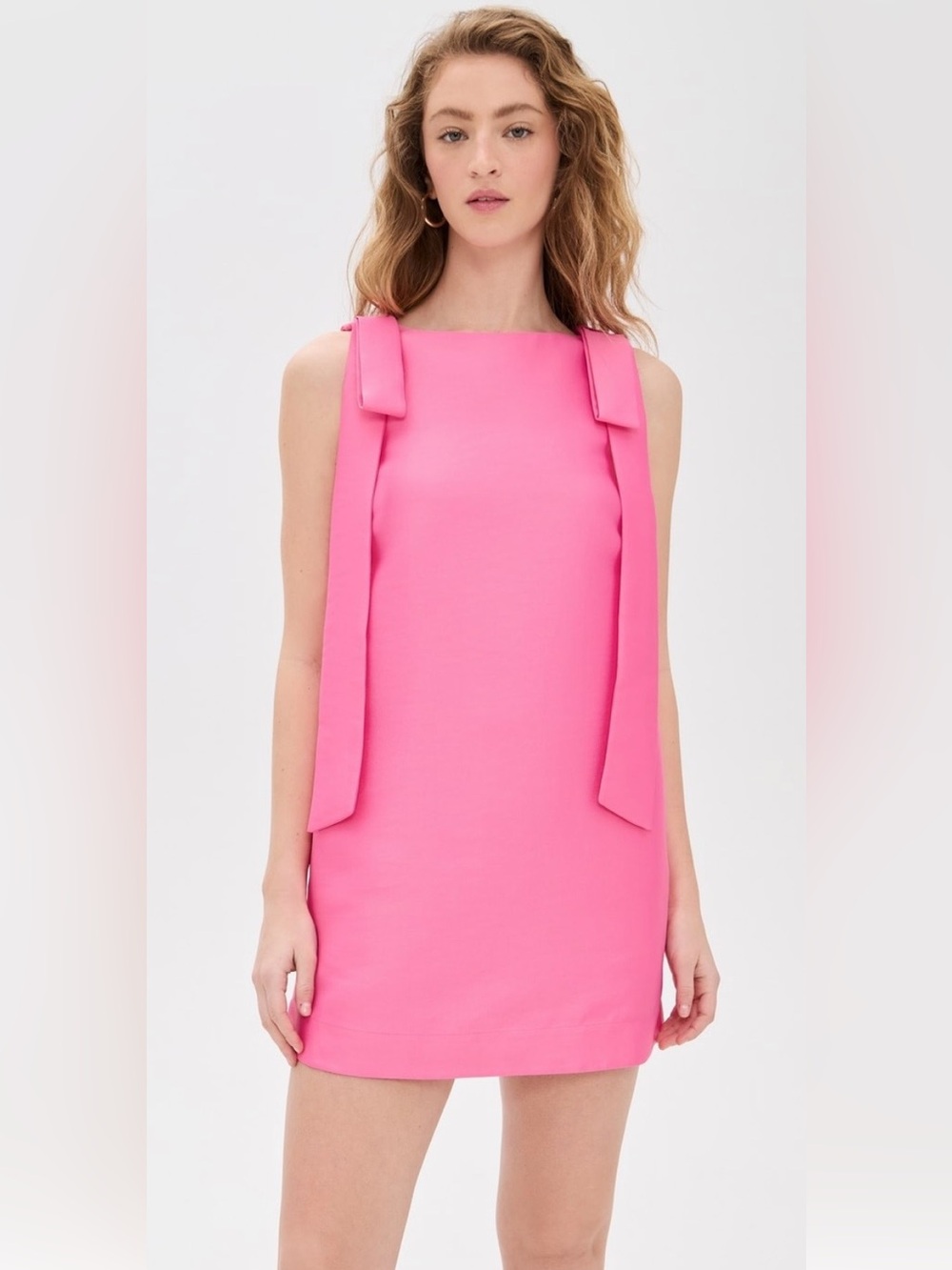 Aligne Hot Pink Bow Shoulder Dress